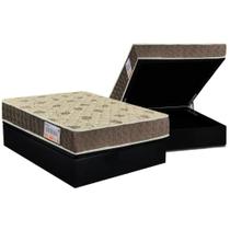 Cama Box Baú Casal: Colchão Ortopédico Orthoflex D33 / EP Matera + Base CRC Suede Black(138x188)