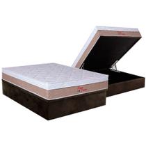 Cama Box Baú Casal: Colchão Ortopédico Orthoflex Foggia Premier + Base CRC Suede Brown(138x188) Cama Box Baú Casal: Colchão Ortopédico Orthoflex Foggia Premier + Base CRC Suede Brown(138x188)