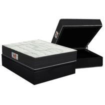Cama Box Baú Casal: Colchão Ortopédico Orthoflex Foggia Sogni Unic Face + Base CRC Suede Black(138x188) Cama Box Baú Casal: Colchão Ortopédico Orthoflex Foggia Sogni Unic Face + Base CRC Suede Black(138x188)