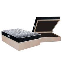 Cama Box Baú Casal: Colchão Ortopédico Probel D33 / EP Firmepedic ProDormir Advanced Tech1500 Double Face + Base CRC Suede Clean(138x188)