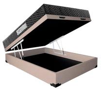 Cama Box Baú Casal Colchão Prime Gold D33 Paropas + Box Suede 61x138x188 Bege Cama Box Baú Casal Colchão Prime Gold D33 Paropas + Box Suede 61x138x188 Bege