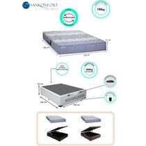 Cama Box Baú Casal + Colchão Sankonfort Espuma Protege Ortopedico 138x188x64 - Firme Resistente - Dupla Face Cama Box Baú Casal + Colchão Sankonfort Espuma Protege Ortopedico 138x188x64 - Firme Resistente - Dupla Face