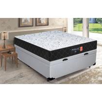 Cama Box Baú Casal + Colchão Semi Ortopédico Extra Firme Espuma D33 Colchões 138x188x72 Branco Cama Box Baú Casal + Colchão Semi Ortopédico Extra Firme Espuma D33 Colchões 138x188x72 Branco
