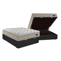 Cama Box Báu Casal com Colchão Ecoflex Lush Molas Ensacadas 138x188x78