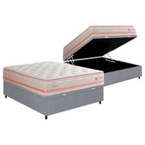Cama Box Baú Casal com Colchão Herval Lyon Molas Maxspring 138x188x74cm MS