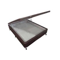 Cama Box Baú Casal Courano Brown New (138x188x35) - Castor Cama Box Baú Casal Courano Brown New (138x188x35) - Castor
