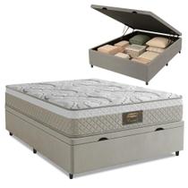 Cama Box Baú Casal Cristal Molas Ensacadas 138x188x64cm