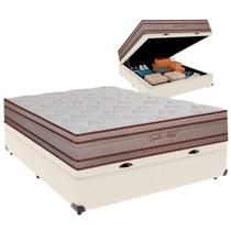 Cama Box Baú Casal e Colchão Artemis Molas Ensacadas Colchobel Palha