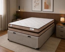 Cama Box Baú Casal e Colchão Molas Ensacadas Ilhéus 138x188