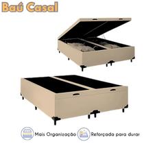 Cama Box Baú Casal em Linho Premium com 138cm de Largura e 188cm de Comprimento