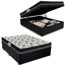 Cama Box Baú Casal Iso Dupla Face Espuma material sintético Preto Ortobom