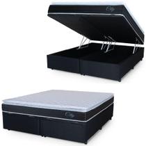 Cama Box Baú Casal King Colchão Com Molas Ensacadas Cama Box Baú Casal King Colchão Com Molas Ensacadas