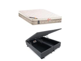 Cama Box Baú Casal King Size Reforçada + Colchão Castor Premium Tecnopedic 193x203x72 - Jadmax Cama Box Baú Casal King Size Reforçada + Colchão Castor Premium Tecnopedic 193x203x72 - Jadmax