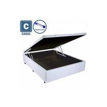 Cama Box Baú Casal Luxo Sintético Branco 40x88x188 - Ortobello Cama Box Baú Casal Luxo Sintético Branco 40x88x188 - Ortobello
