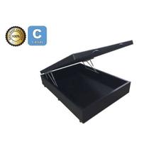 Cama Box Baú Casal Luxo Sintético Preto 40x88x188 - Ortobello Colchões Cama Box Baú Casal Luxo Sintético Preto 40x88x188 - Ortobello Colchões