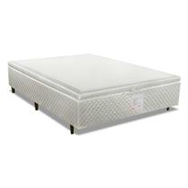 Cama Box Baú Casal MH1439 Bordado White (138x188x35) - Herval