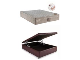 Cama Box Baú Casal Padrão Viúva Reforçada Jadmax + Colchão Ortobom Molas Ensacadas Airtech 128x188x72 (Várias cores cama Baú)