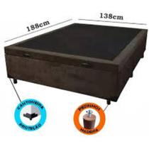 Cama Box Baú Casal Premium 138X188 - Suede Marrom