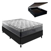 Cama Box Baú Casal Preto Palermo de Molas Ensacadas Portobel