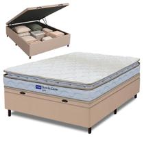 Cama Box Baú Casal Probel Espuma D33 Pillow Top 138x188x59cm Guarda Costas Lyon Branco/Bege Cama Box Baú Casal Probel Espuma D33 Pillow Top 138x188x59cm Guarda Costas Lyon Branco/Bege