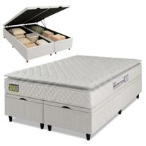 Cama Box Baú Casal Queen Colchão Espuma D33 Pillow Top New Millenium 158x198x60cm Bran Hellen Cama Box Baú Casal Queen Colchão Espuma D33 Pillow Top New Millenium 158x198x60cm Bran Hellen