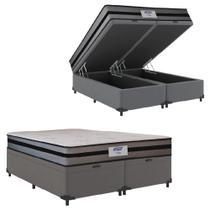 Cama Box Baú Casal Queen Colchão Gazin Com Molas Ensacadas Cama Box Baú Casal Queen Colchão Gazin Com Molas Ensacadas