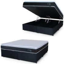 Cama Box Baú Casal Queen Colchão Molas Ensacadas