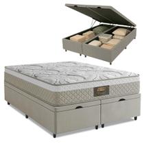 Cama Box Baú Casal Queen Cristal Molas Ensacadas 158x198x64cm