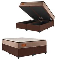 Cama Box Baú Casal Queen Gazin Colchão Com Molas Ensacadas Cama Box Baú Casal Queen Gazin Colchão Com Molas Ensacadas