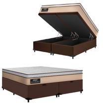Cama Box Baú Casal Queen Gazin Colchão Molas Ensacadas.