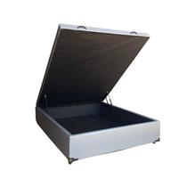 Cama Box Baú Casal Sintético Cinza Com Pistão A Gás, Imperium do Sono Cama Box Baú Casal Sintético Cinza Com Pistão A Gás, Imperium do Sono