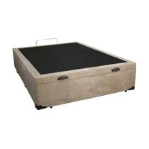 Cama Box Baú Casal Suede Bege