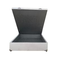 Cama Box Baú Casal Suede Cinza Com Pistão A Gás, Imperium do Sono Cama Box Baú Casal Suede Cinza Com Pistão A Gás, Imperium do Sono
