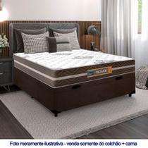 Cama Box Baú Casal Suede + Colchão Molas Ensacadas Texas Colchões 138x188x63cm Marrom Cama Box Baú Casal Suede + Colchão Molas Ensacadas Texas Colchões 138x188x63cm Marrom