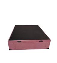 Cama Box Baú Casal Suede Rosé com Pistão a Gás