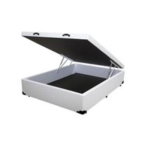 Cama Box Baú Casal Universal AColchões Branco 41x138x188