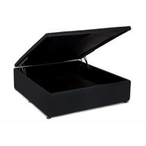 Cama Box Baú Casal Universal Courano Black (138x188x35) - Ortobom