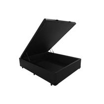 Cama Box Baú Casal Universal Courano Black (138x188x37) - Luckspuma