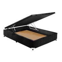 Cama Box Baú Casal Universal Rústico Black (138x188x36) - Paropas Cama Box Baú Casal Universal Rústico Black (138x188x36) - Paropas
