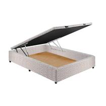 Cama Box Baú Casal Universal Rústico White (138x188x36) - Paropas Cama Box Baú Casal Universal Rústico White (138x188x36) - Paropas