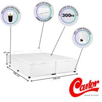 Cama Box Baú Castor Casal Queen 158x198 - Maior resistência durabilidade