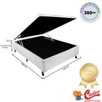 Cama Box Baú Castor Casal Viúva 128x188x41 - Maior Resistência - Durabilidade - Suporte de peso total 300kg