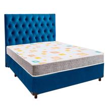 Cama Box Bau + Colchão Casal D20 Inducol + Cabeceira Cama Box Bau + Colchão Casal D20 Inducol + Cabeceira