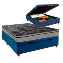 Cama Box Bau + Colchão Casal D28 Paropas Cama Box Bau + Colchão Casal D28 Paropas