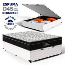 Cama Box Baú Colchão de Espuma D45 Ortobom Airtech 150 Casal