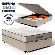 Cama Box Baú Colchão Espuma D60 Ortobom Force Dream Casal