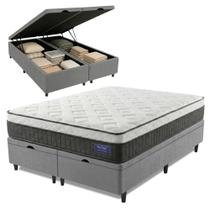 Cama Box Baú Colchão King Molas Ensacadas Euro In Atlantic 193x203x69cm