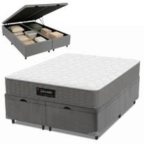 Cama Box Baú Colchão King Molas Ensacadas Splendido 193x203x65cm Munhoz Cama Box Baú Colchão King Molas Ensacadas Splendido 193x203x65cm Munhoz