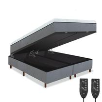 Cama Box Baú + Colchão Magnético King Bio Massageador 2 Controles - Premium