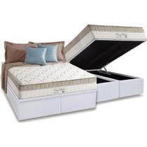 Cama Box Baú : Colchão Molas MasterPocket Ensacadas D Angelis Anjos Conjunto Box Baú - Anjos de King Best + Box Baú Universal White (193x203)